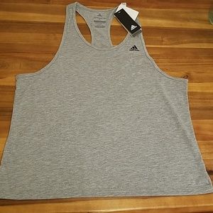 Adidas grey and black womens tank top size xl